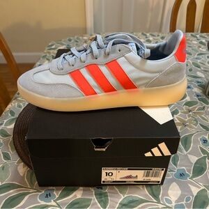 Adidas Men's Sky Blue Sneakers with Red orange Stripes Barrera Decode